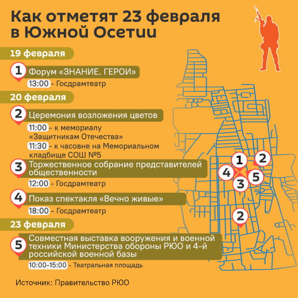 Как в Цхинвале отметят День защитника Отечества - Sputnik Южная Осетия