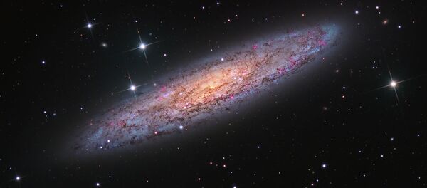 Снимок NGC 253 - Starbust Galaxy in Sculptor канадского фотографа Terry Robison из категории Galaxies, попавший в шортлист конкурса Insight Investment Astronomy Photographer of the Year 2020  Снимок NGC 253 - Starbust Galaxy in Sculptor канадского фотографа Terry Robison из категории Galaxies, попавший в шортлист конкурса Insight Investment Astronomy Photographer of the Year 2020  - Sputnik Южная Осетия