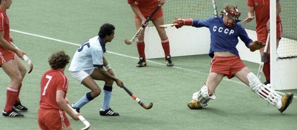 XXII Олимпийские игры. Хоккей на траве. Мужчины. Матч между сборными командами СССР и Индии - Sputnik Южная Осетия