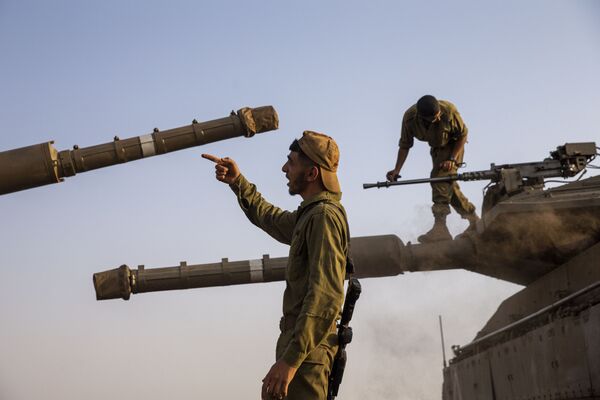 Израильские солдаты на контролируемых Израилем Голанских высотах - Sputnik Южная Осетия