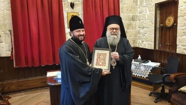 Встреча архиепископа Леонида с патриархом Иоанном Х - Sputnik Южная Осетия