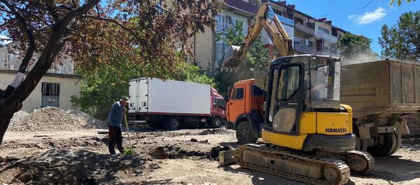 Замена подземных коммуникаций на улице Целинников Замена подземных коммуникаций на улице Целинников - Sputnik Южная Осетия