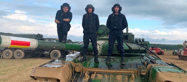 Второй экипаж Минобороны РЮО на Танковом биатлоне Второй экипаж Минобороны РЮО на Танковом биатлоне - Sputnik Южная Осетия