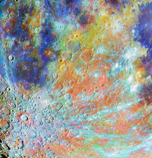 Снимок Tycho Crater Region with Colours французского фотографа Alain Paillou, занявший первое место в категории OUR MOON конкурса Insight Investment Astronomy Photographer of the Year 2020 - Sputnik Южная Осетия