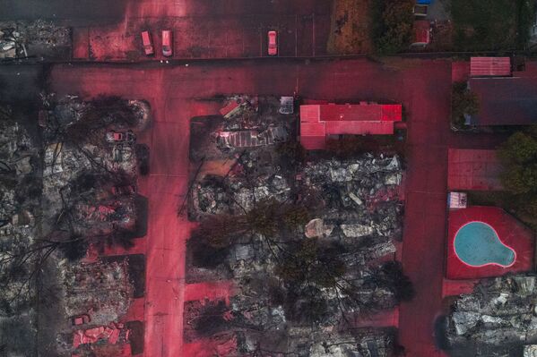 Вид на покрытые  огнестойким материалом здания и улицы в штате Орегон  - Sputnik Южная Осетия
