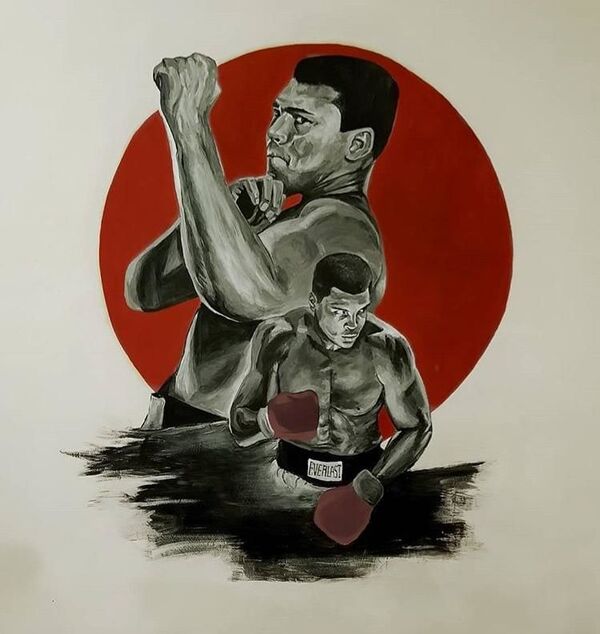 Спортзал ЮОГУ в Цхинвале расписали граффити со звездами мирового бокса - Sputnik Южная Осетия