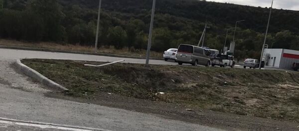 Место ДТП на окраине Цхинвала Место ДТП на окраине Цхинвала - Sputnik Южная Осетия