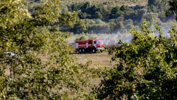 Пожарная машина в горах Осетии - Sputnik Южная Осетия