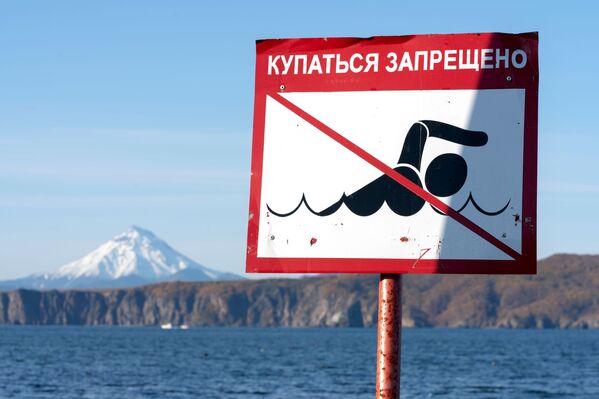 Запрещающий знак на берегу Авачинской губы - Sputnik Южная Осетия