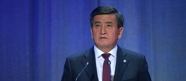 Президент Киргизии Сооронбай Жээнбеков  Президент Киргизии Сооронбай Жээнбеков  - Sputnik Южная Осетия