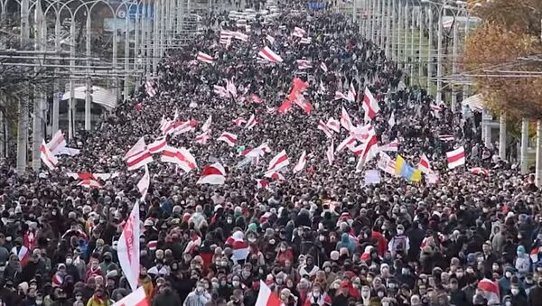 Партизанский марш: как прошла акция протеста в Минске – видео  - Sputnik Южная Осетия
