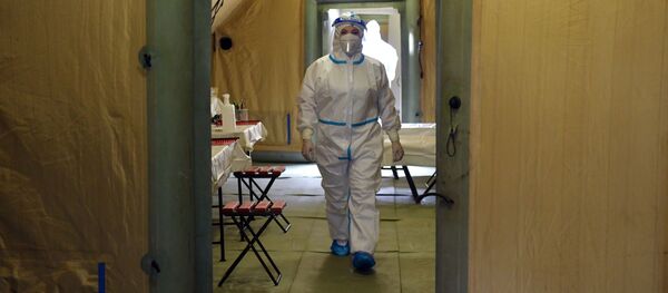 Временный госпиталь для больных коронавирусом Временный госпиталь для больных коронавирусом - Sputnik Южная Осетия