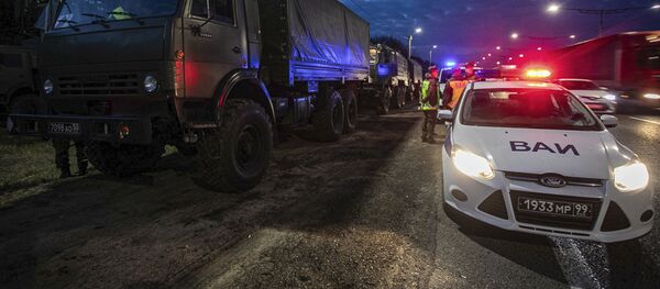 Колонна мобильного многопрофильного госпиталя ЗВО преодолела четверть пути на пути из Подмосковья в Южную Осетию - Sputnik Южная Осетия