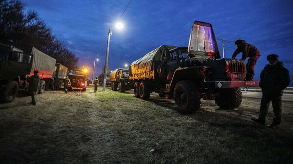 Российский ковид-госпиталь преодолел четверть пути в Южную Осетию - Sputnik Южная Осетия