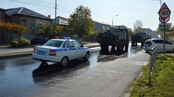 Российские военные начали дезинфекцию улиц Цхинвала - Sputnik Южная Осетия