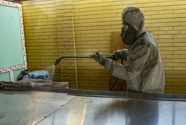 Уӕрӕсейаг ӕфсӕддонтæ сдезинфекци кодтой Цхинвалы уынгтæ æмæ базарадон объекттæ - Sputnik Хуссар Ирыстон