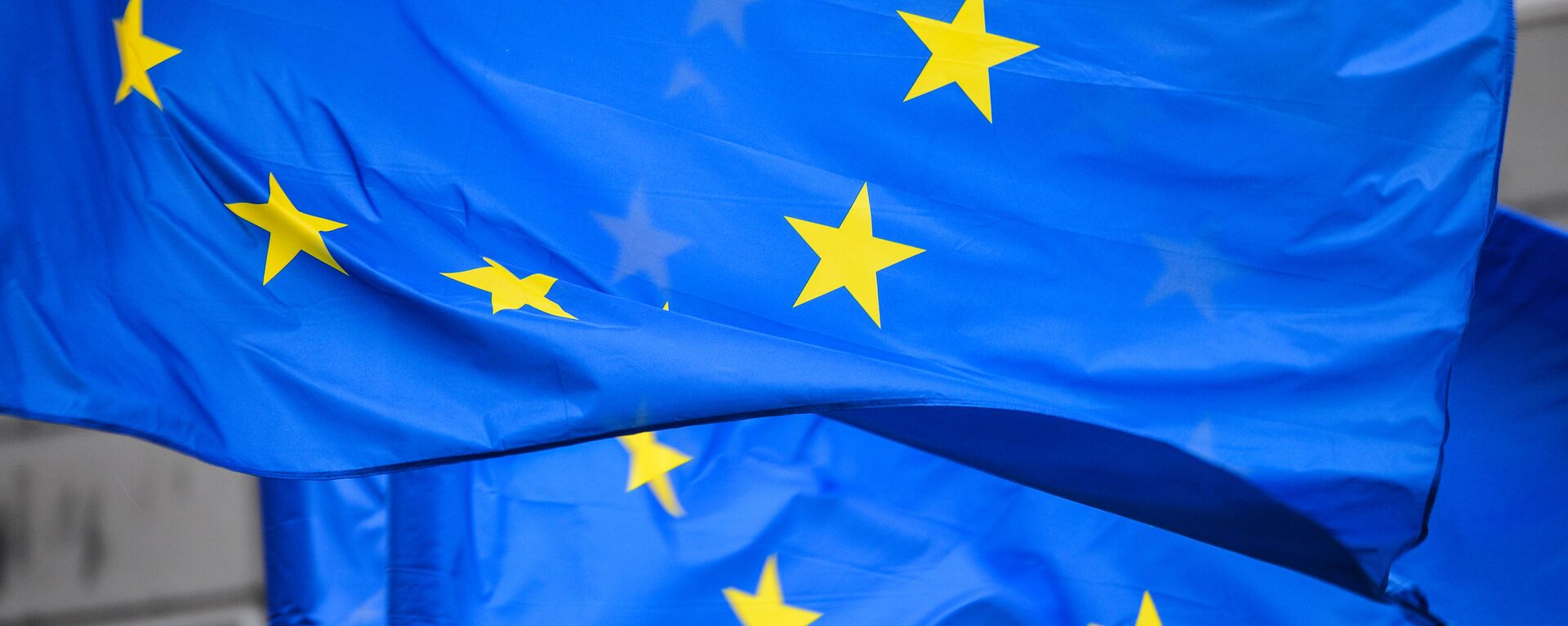 Флаги с символикой Евросоюза в Брюсселе. - Sputnik Южная Осетия, 1920, 02.07.2022