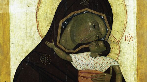 Икона Богоматерь. Взыграние младенца, XVI век. - Sputnik Южная Осетия