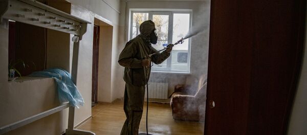 Дезинфекция социальных объектов поселка Знаур Дезинфекция социальных объектов поселка Знаур - Sputnik Южная Осетия