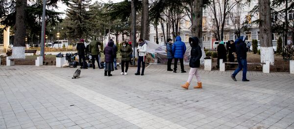 Акция протеста в Цхинвале Акция протеста в Цхинвале - Sputnik Южная Осетия