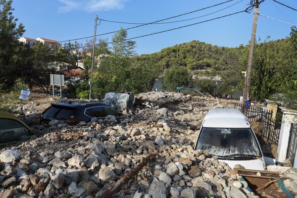 Последствия тропического шторма «Янос» в Греции - Sputnik Южная Осетия