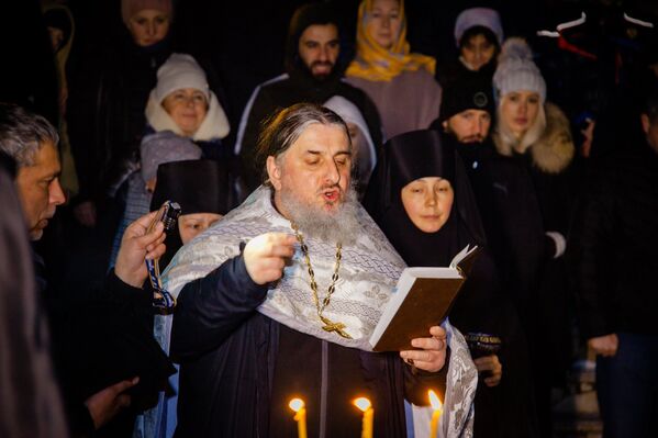 Празднование Крещения Господня в Аланском Богоявленском женском монастыре - Sputnik Южная Осетия