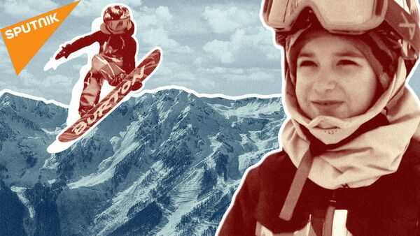 Как семилетняя сноубордистка покоряет горнолыжные трассы - Sputnik Южная Осетия