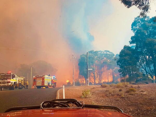Пожарные на тушении пожара в Вуроло, недалеко от Перта, Австралия - Sputnik Южная Осетия