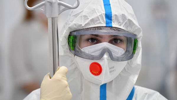Санитарная обработка инфекционной больницы № 2 - Sputnik Южная Осетия