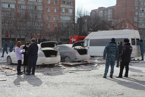 На месте взрыва супермаркета во Владикавказе - Sputnik Южная Осетия