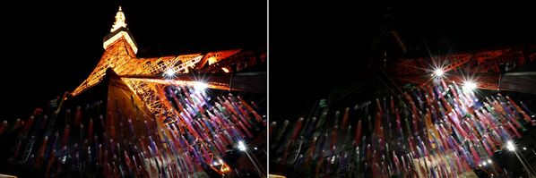 Фотографии до и после акции Час Земли в Токио  - Sputnik Южная Осетия