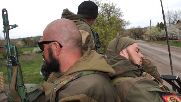 Ополченцы мотострелкового батальона Викинги Славянской бригады ДНР - Sputnik Южная Осетия