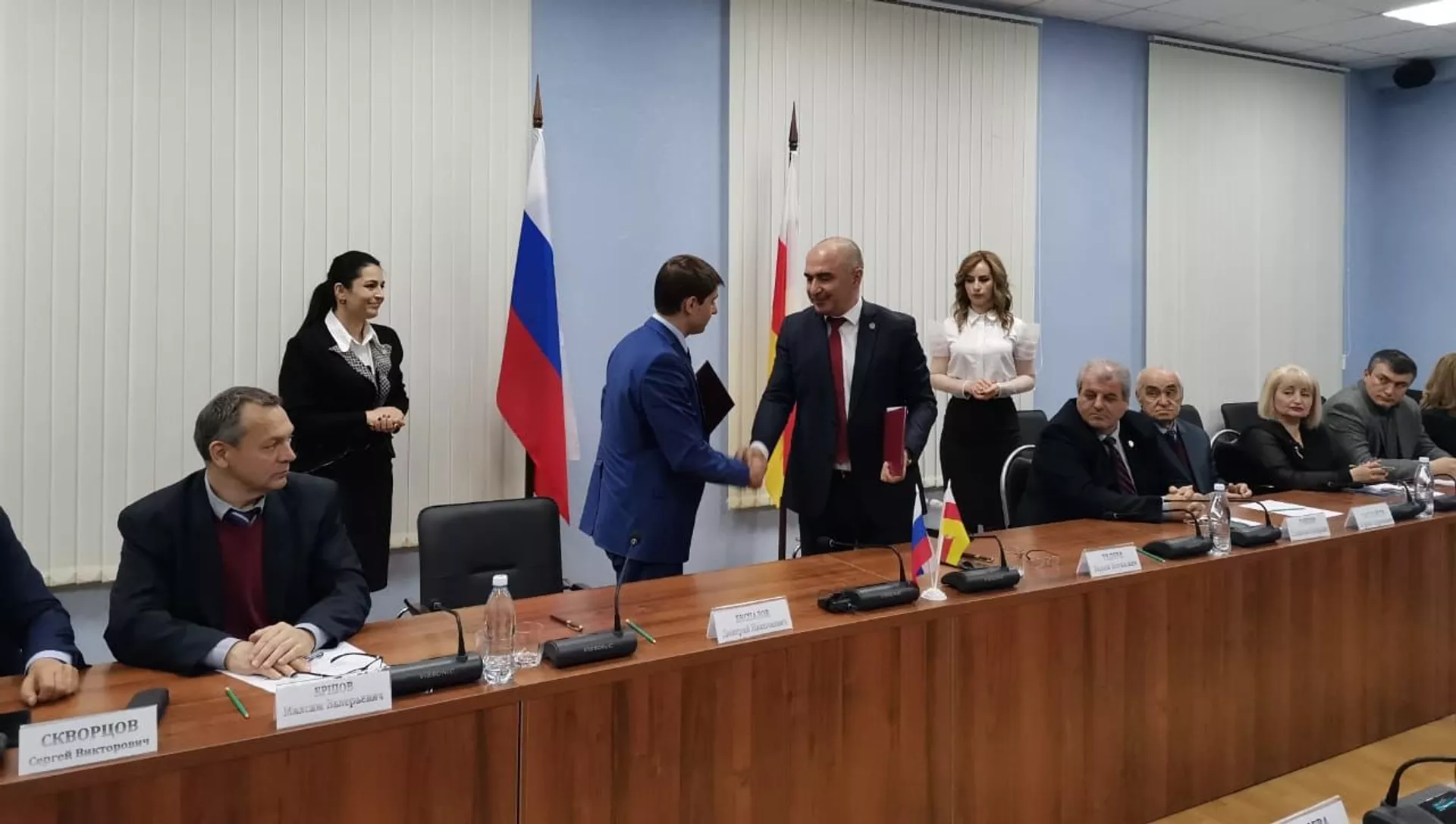 Подписание договора между ЮОГУ и СКФУ