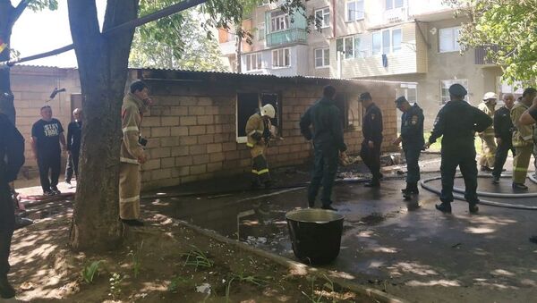В одном из цхинвальских дворов произошло возгорание - Sputnik Южная Осетия