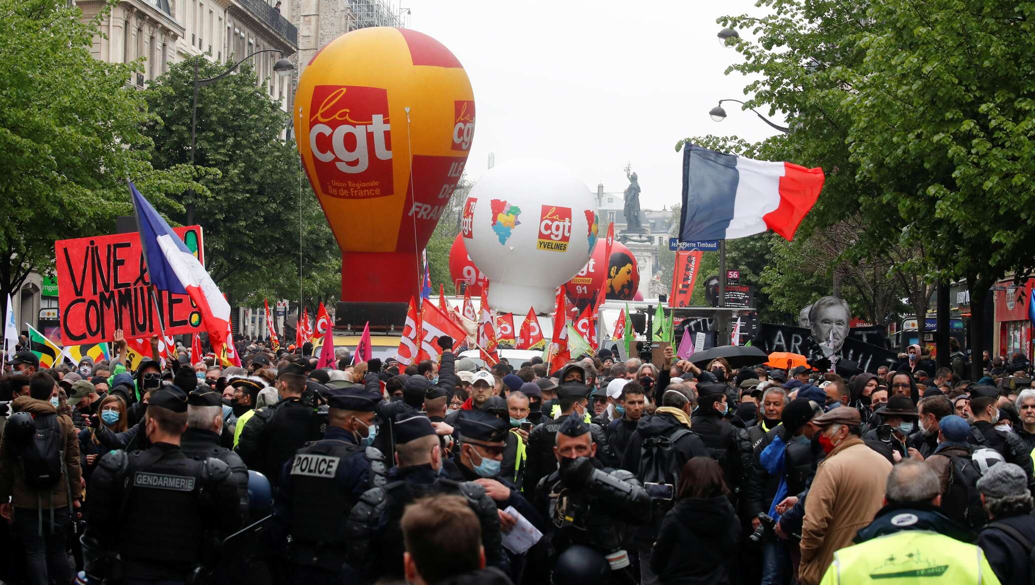 Демонстрации в париже. Первомайская демонстрация. 1 Мая во Франции.