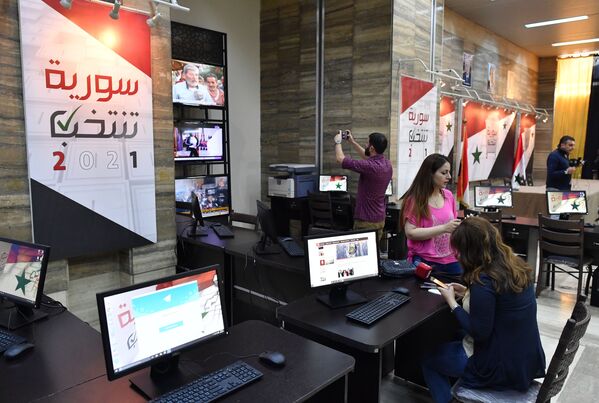 Информационный центр в Дамаске, открытый к выбором президента САР - Sputnik Южная Осетия