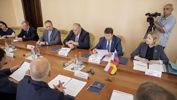 Заседание Комиссии по сотрудничеству Парламента РЮО и Совета Федерации РФф - Sputnik Южная Осетия