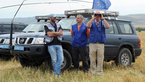 Наблюдатели Евросоюза на границе Грузии и Южной Осетии - Sputnik Южная Осетия