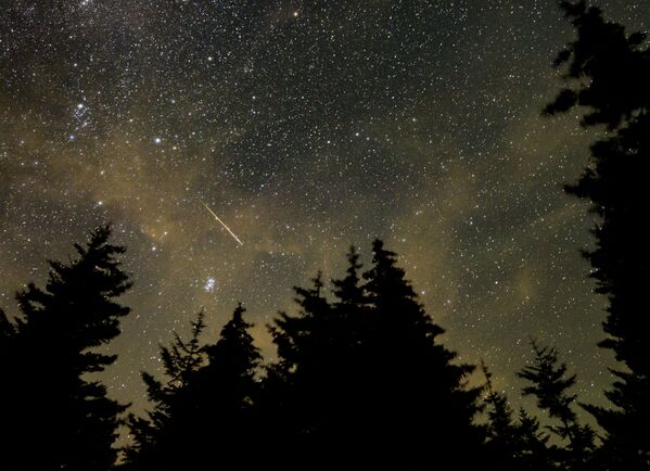 Ранний метеорный поток Персеиды, наблюдаемый в Спрус-Ноб, Западная Вирджиния - Sputnik Южная Осетия