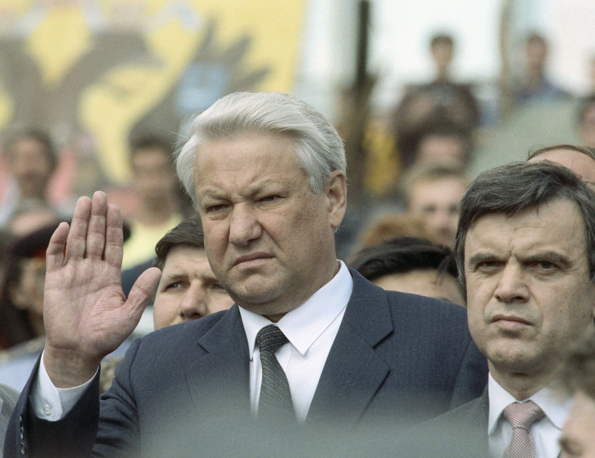 Президент России Борис Ельцин в августе 1991 года - Sputnik Южная Осетия, 1920, 31.01.2022