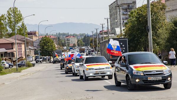 Автопробег в честь дня признания независимости Южной Осетии Российской Федерацией - Sputnik Южная Осетия