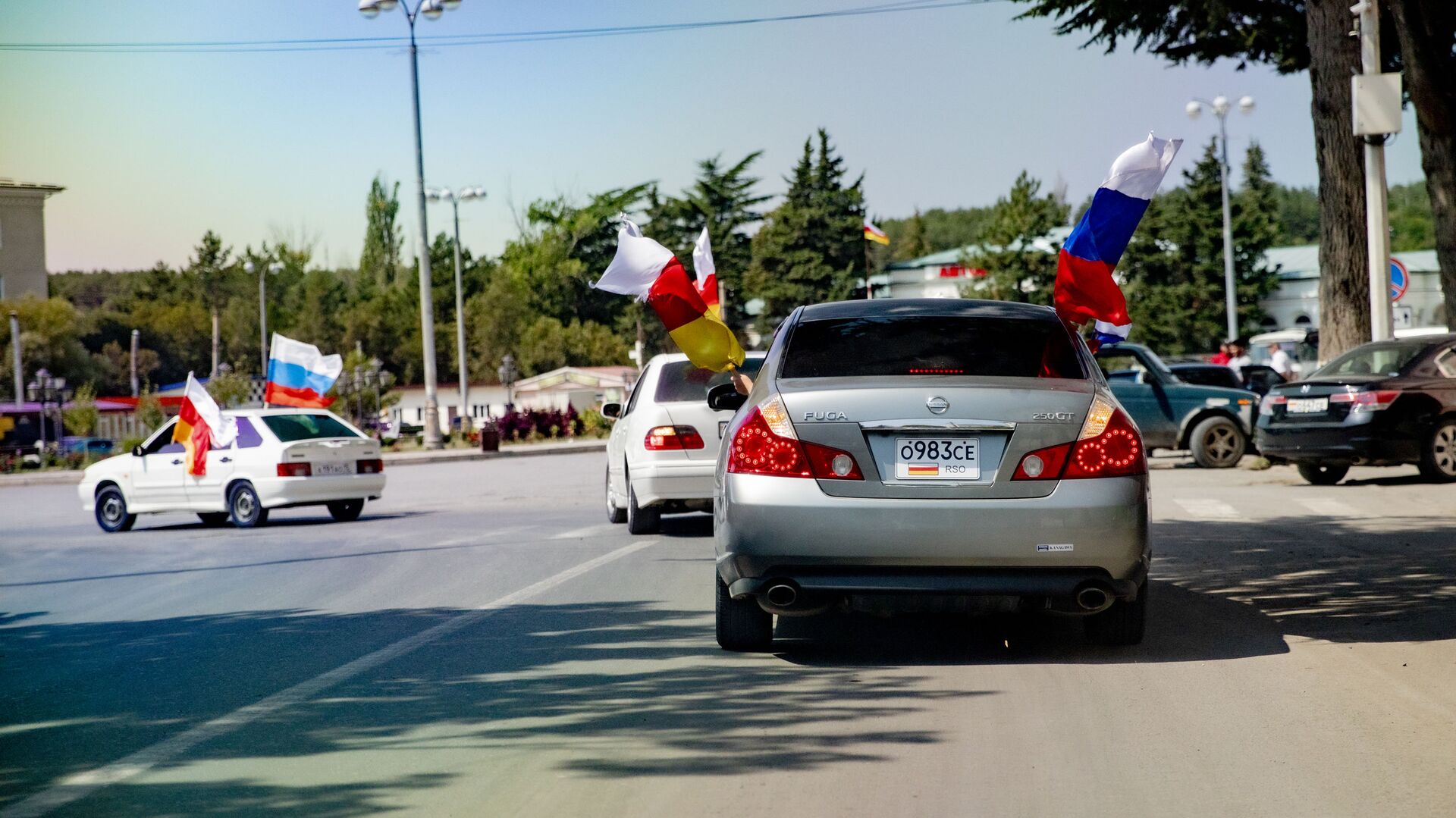 Автопробег в Цхинвале в честь Дня признания независимости - Sputnik Южная Осетия, 1920, 24.08.2022