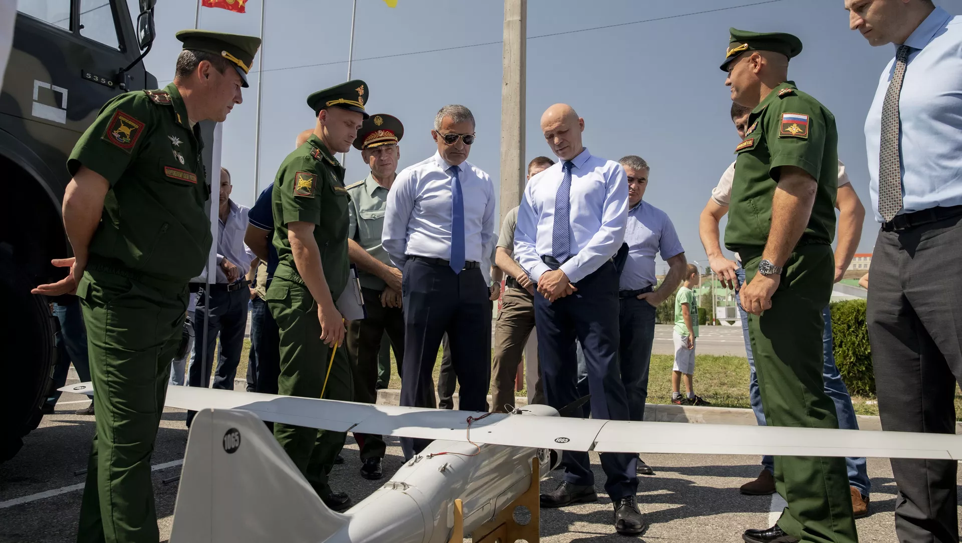 Военно-техническая выставка в рамках форума Армия-2021 на 4-й российской военной базе в Цхинвале