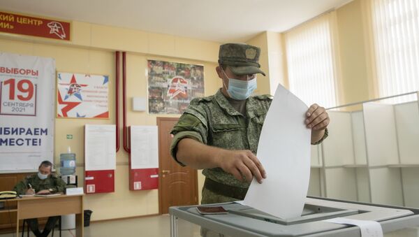Досрочное голосование на 4-й российской военной базе - Sputnik Южная Осетия