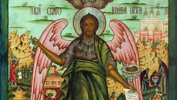 Икона Иоанн Предтеча — Ангел пустыни в житии. XVIII век - Sputnik Южная Осетия