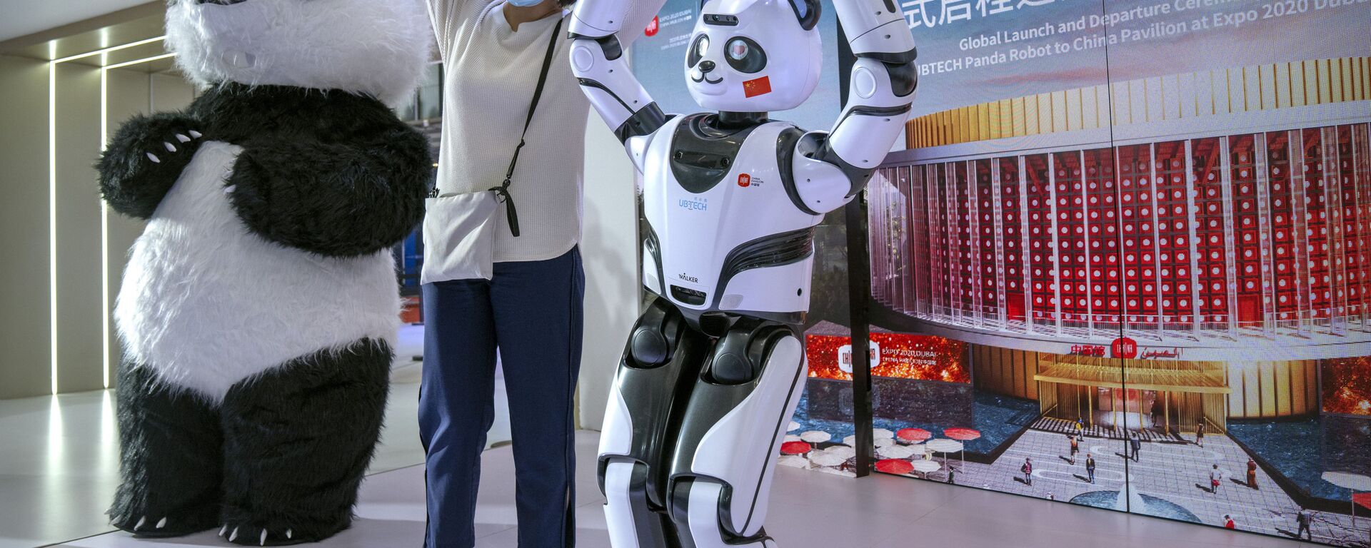 Посетители и роботы Всемирной конференции робототехники Beijing World Robot Conference 2021 в Пекине, Китай - Sputnik Южная Осетия, 1920, 13.09.2021