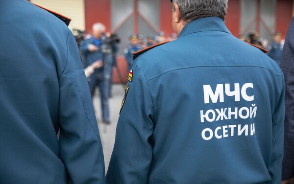 Торжественное построение личного состава МЧС РЮО Торжественное построение личного состава МЧС РЮО - Sputnik Южная Осетия