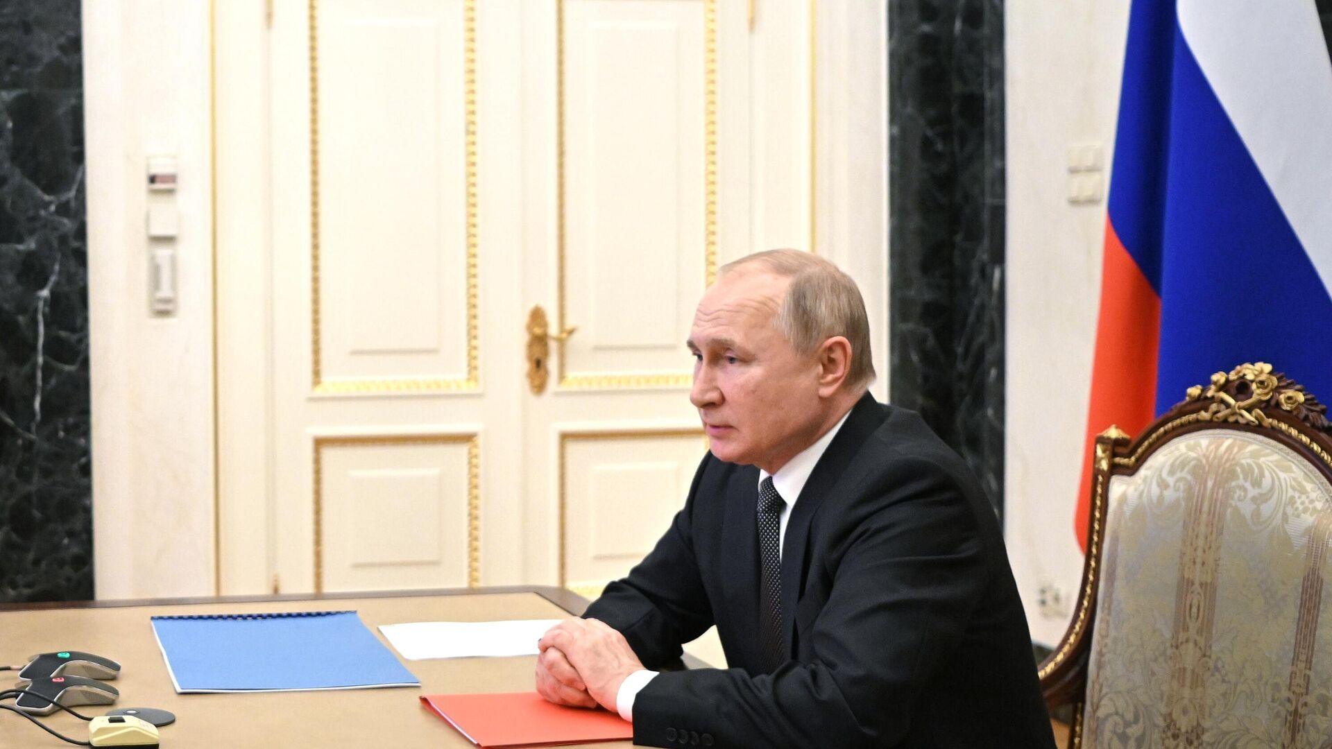 Президент РФ В. Путин провел заседание Совбеза РФ - Sputnik Южная Осетия, 1920, 20.04.2022