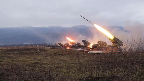 Лагерный сбор с подразделениями ракетных войск и артиллерии ЮВО - Sputnik Южная Осетия