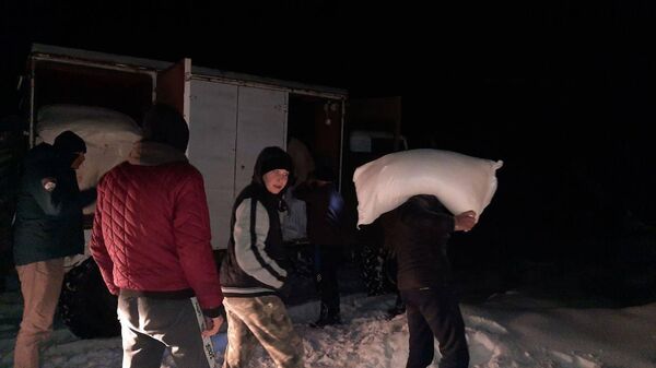 Сотрудники МЧС РЮО доставили в село Синагур Дзауского района продукты питания - Sputnik Южная Осетия
